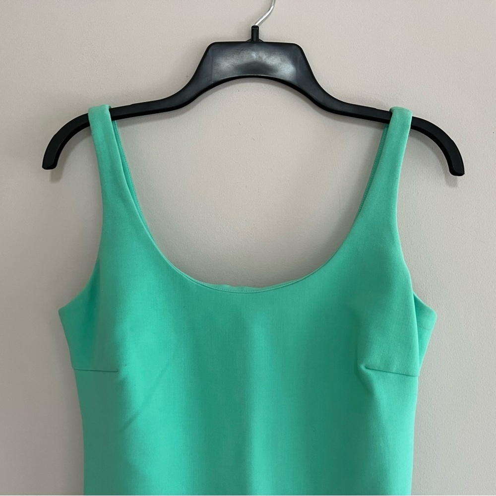 Likely Rounded Neck Body Con Unlined Sheath Sleeveless Mini Dress Aqua Green, 4 - Picture 9 of 9